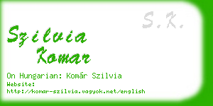 szilvia komar business card
